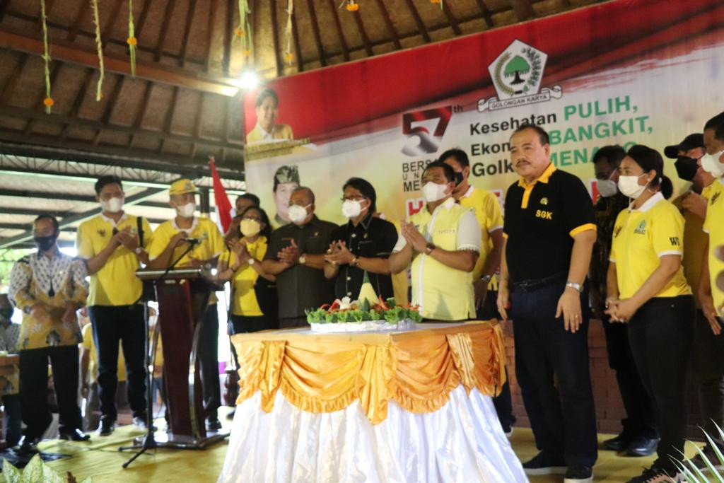 Bupati Giri Prasta Hadiri Hut Partai Golkar ke-57 di Badung